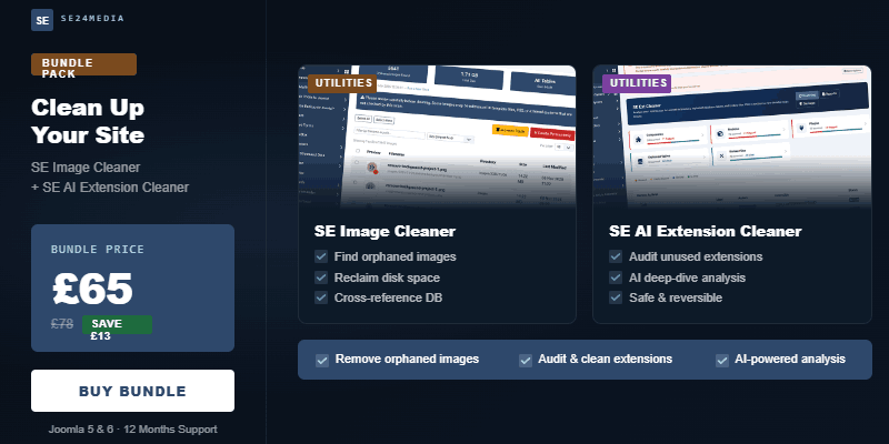 Make Joomla Upgrades easier with our Joomla Clean up Tools